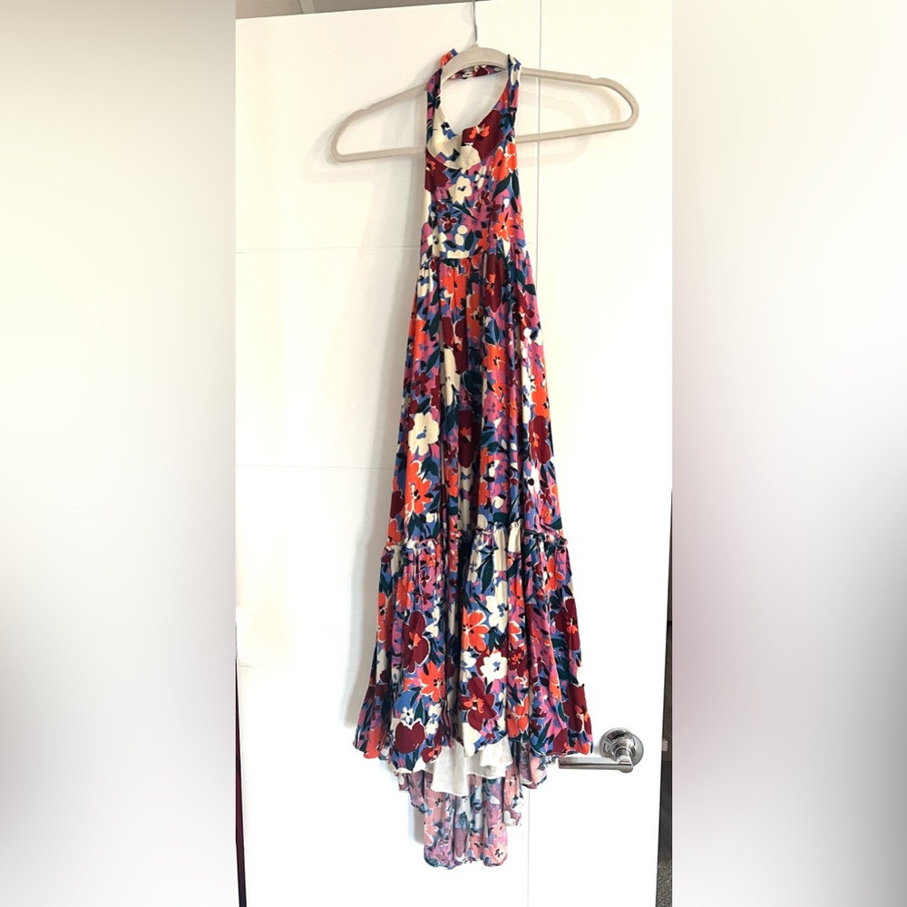 Vici floral halter low back dress